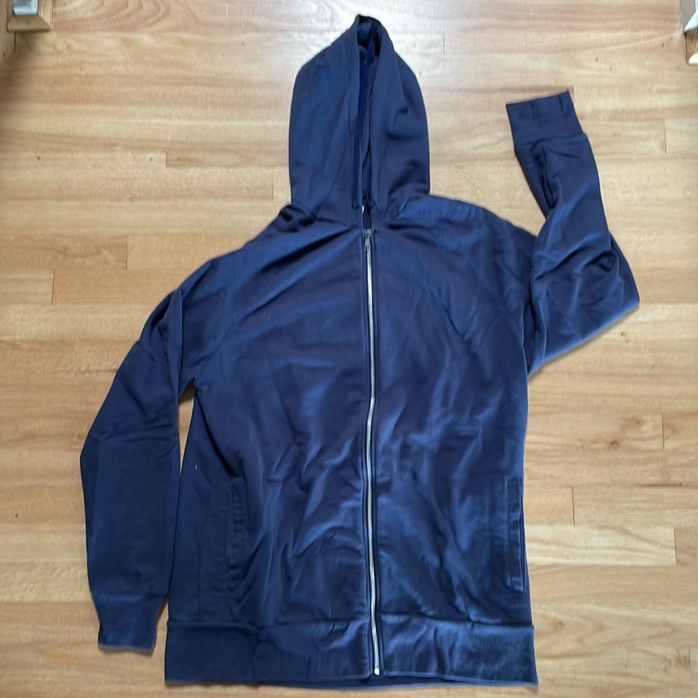 Alternative Apparel Blank Navy Blue Zip Hoodie, XL